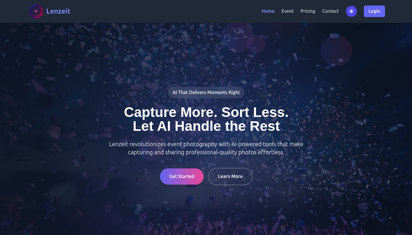 Lenzeit - AI Based Event Management and Photo Delivery by VERSLOX